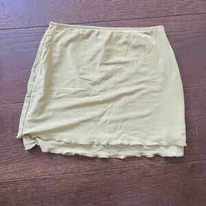 Green scalloped mesh skirt - motel rocks